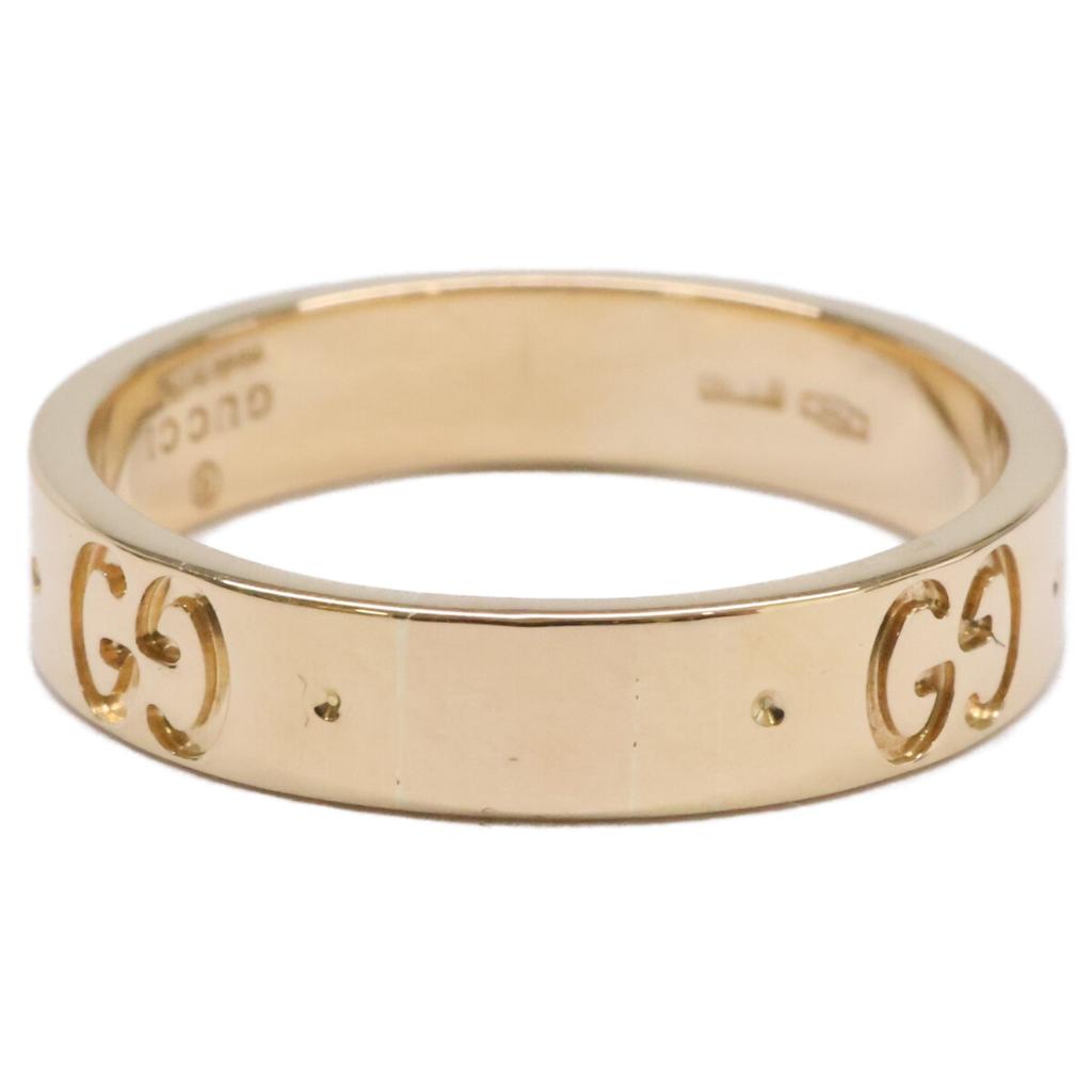 GUCCI Finished K18 GG Icon Slim Ring ring Yellow GoldUsed