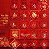 Festive Chinese Red Wedding Adhesive Hooks: No-Drill, Traceless, Strong, with Fu and Double Happiness Characters.