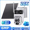 Cross-border UBOX-20X Dual Lens Solar Camera with 6MP Zoom, Remote HD, and Low Power Monitoring