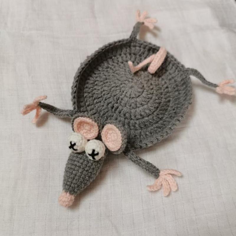 Crochet Coaster Handmade Animal Cup Coasters Hand Woven Placemat Heat Resistant Mug Mat Kitchen Home Decor