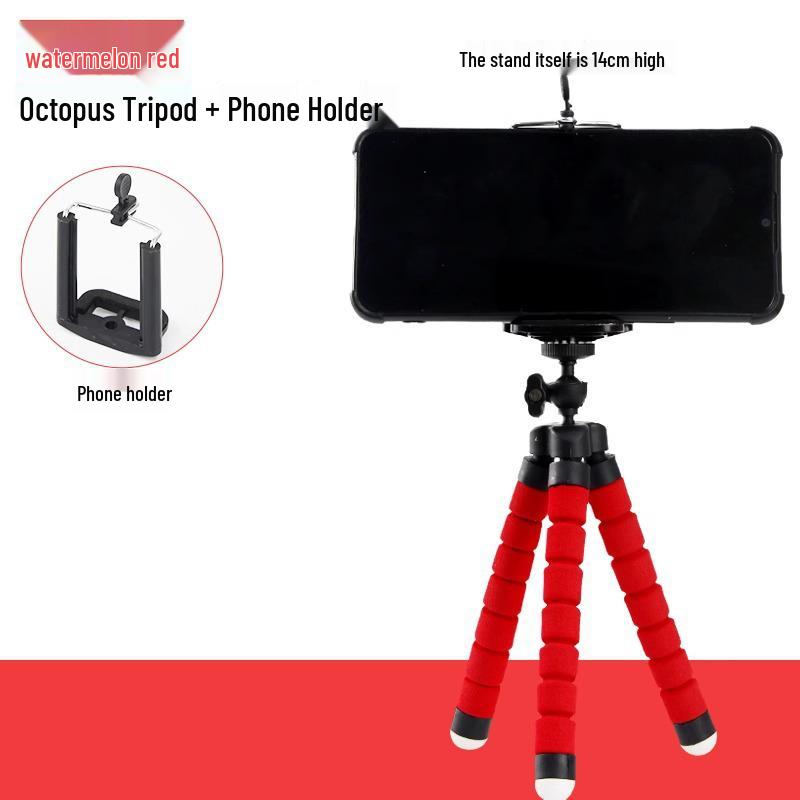 

Octopus Phone Stand: Multifunctional Mini Tripod for Live Streaming, Photography, and Outdoor Selfies.