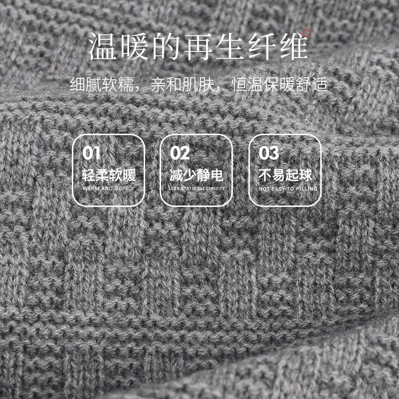 

Checked knitted scarf women s warm winter scarf versatile lengthened outdoor cold and windproof shawl solid color neck protection 165cm*23cm темно-сірий