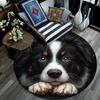 Adorable Puppy Round Area Rug,Carpet Rug for Living Room Bedroom Sofa Playroom Decor,Non-slip Floor Mat