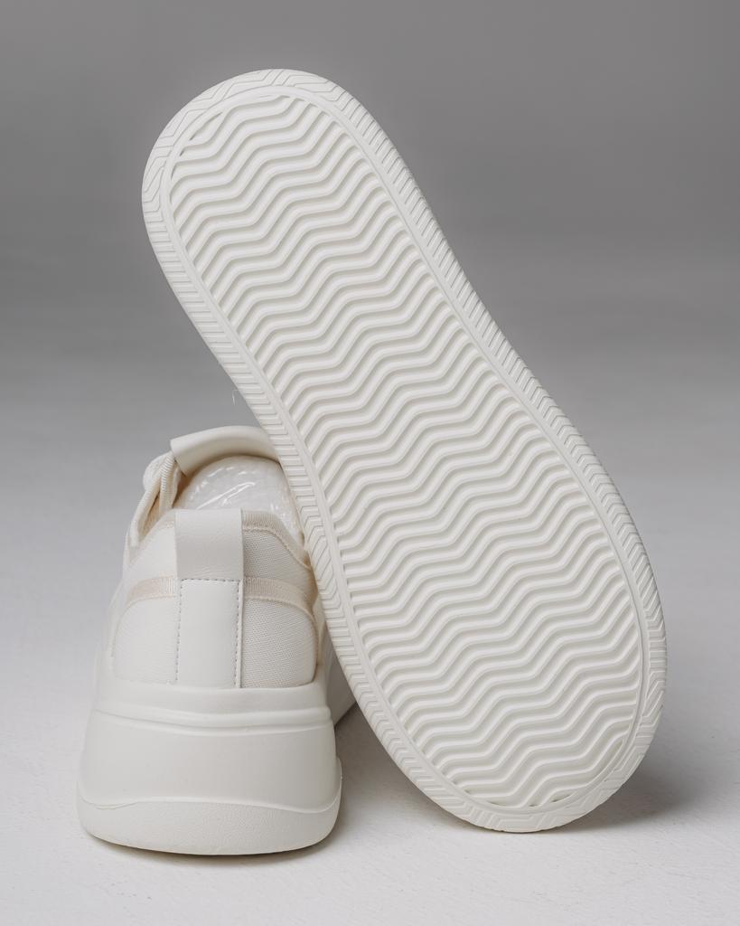 Кроссовки на платформе Suny Liana 2281 36 молочные текстиль