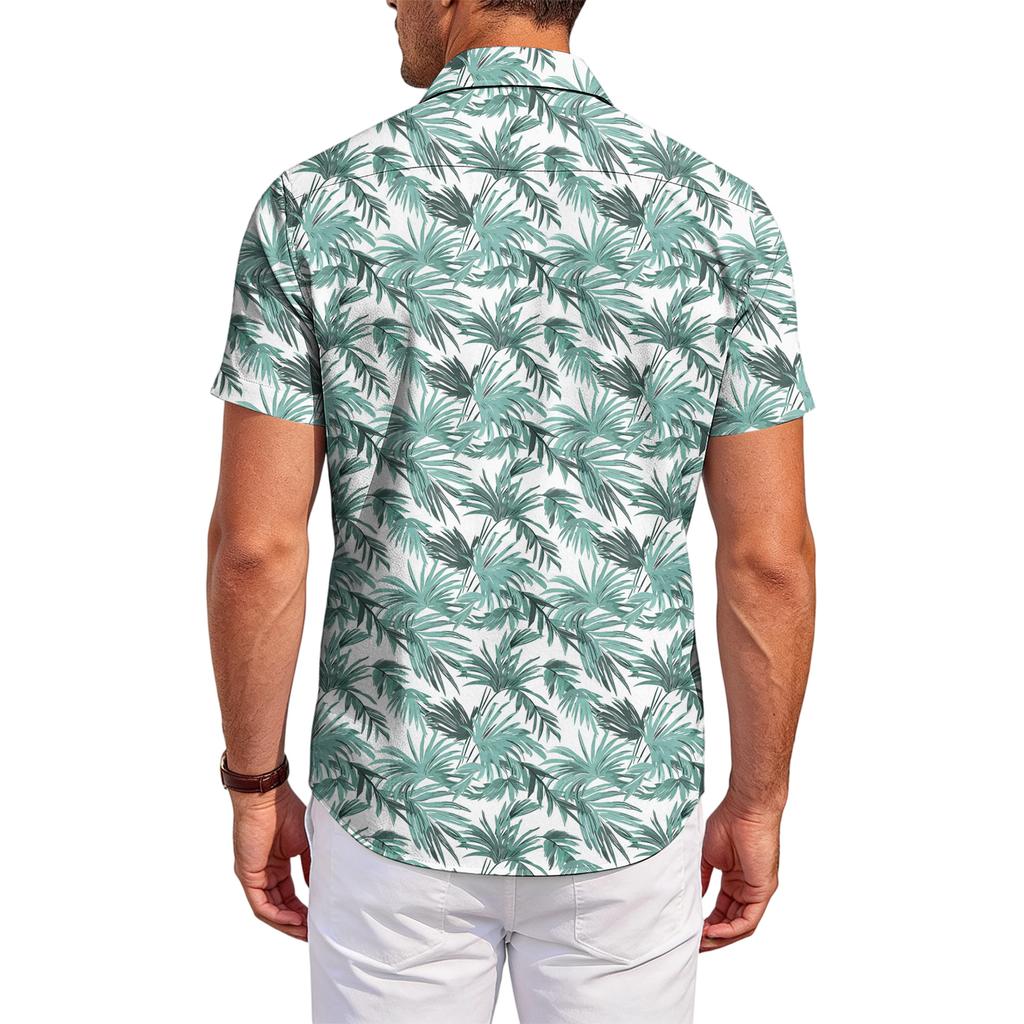 Men's Casual Fashion Printed Short-Sleeve Shirt