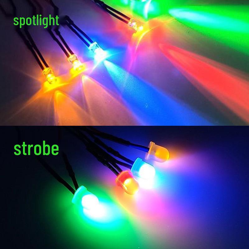 3MM/5MM LED-Licht mit hoher Helligkeit mit Draht für Spielzeugauto-Blinker, 5V/12V Perlenbirne