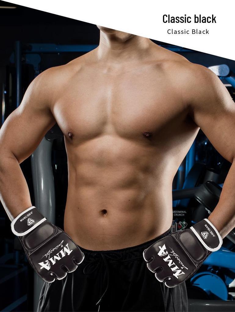 MMA Muay Thai Training Punching Half-Finger Gloves for Men & Women