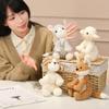 Cute Mini Puppy Plush Toy Simulation Cat Plush Doll Lifelike Sheep Pendant  Cool Keyring