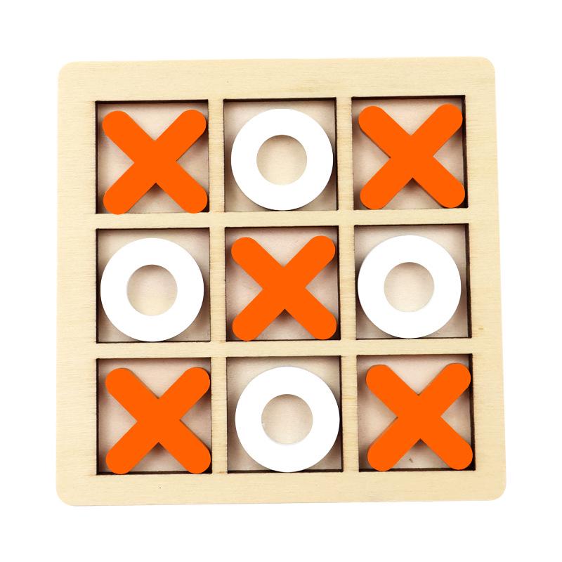 Wooden Tic-Tac-Toe Educational Game for Kids - Enhance Logical Thinking and Enjoy Entertaining Battles
