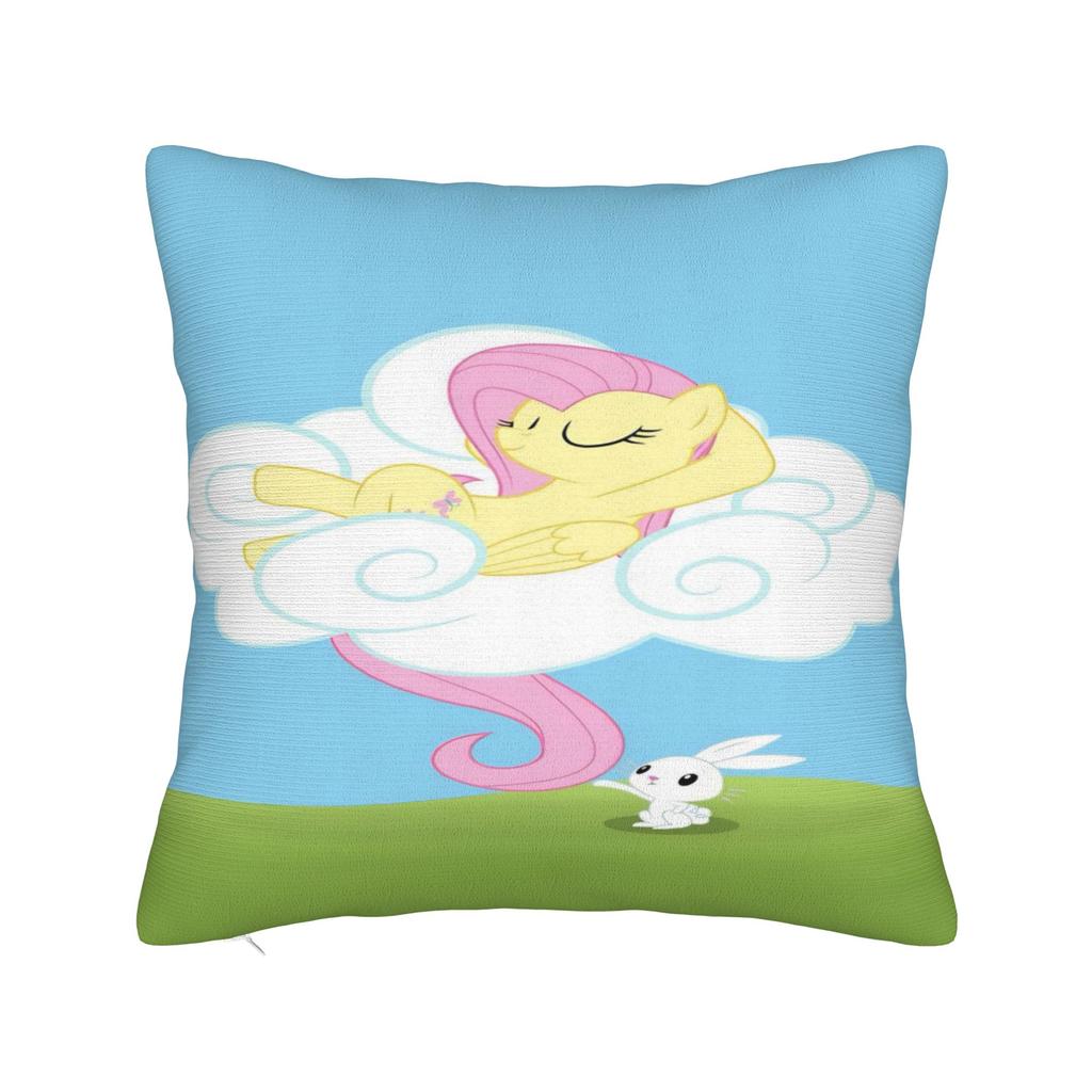 Cute M-My Cartoon P-Pony L-Little Pillow Cover Rainbow Novelty Pillow Case For Sofa Home Decor Soft Pillowcases Gift