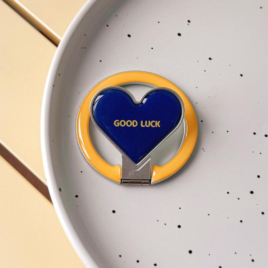 Korean-Style Colorful Heart Magsafe-Compatible Magnetic Phone Folding Alloy Stand