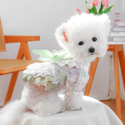 Luxury With Bow Pet Princess Dress Breathable Exquisite Dog Skirt Soft Cat Skirt Pet Supplies