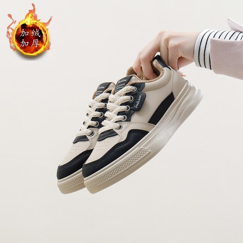 Board shoes women 2025 winter Korean version versatile student board shoes warm casual shoes women 35