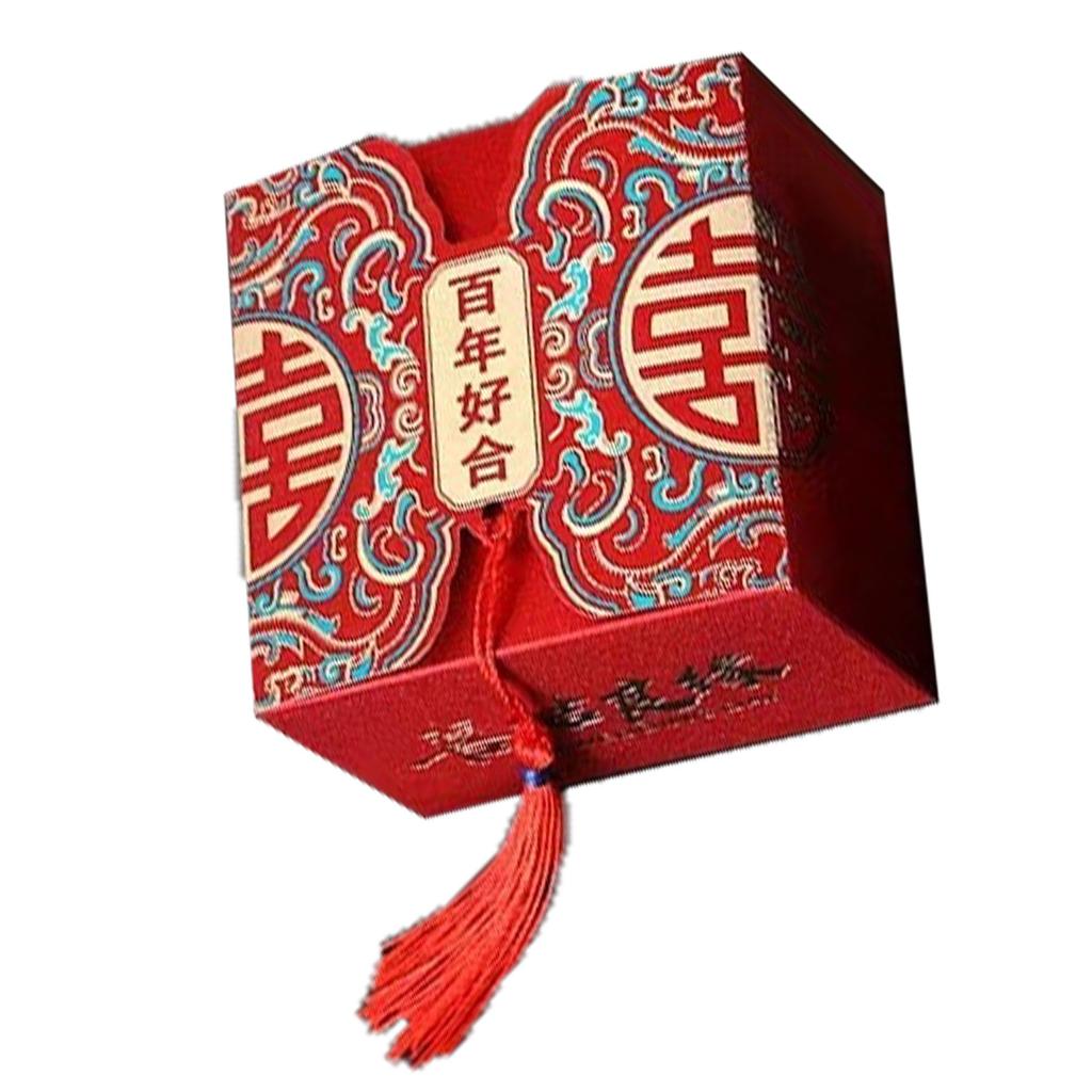 Chinese Style Candy Box Spacious Space Handheld Design Rugged Versatile Chinese Xi Candy Box for Wedding Celebration