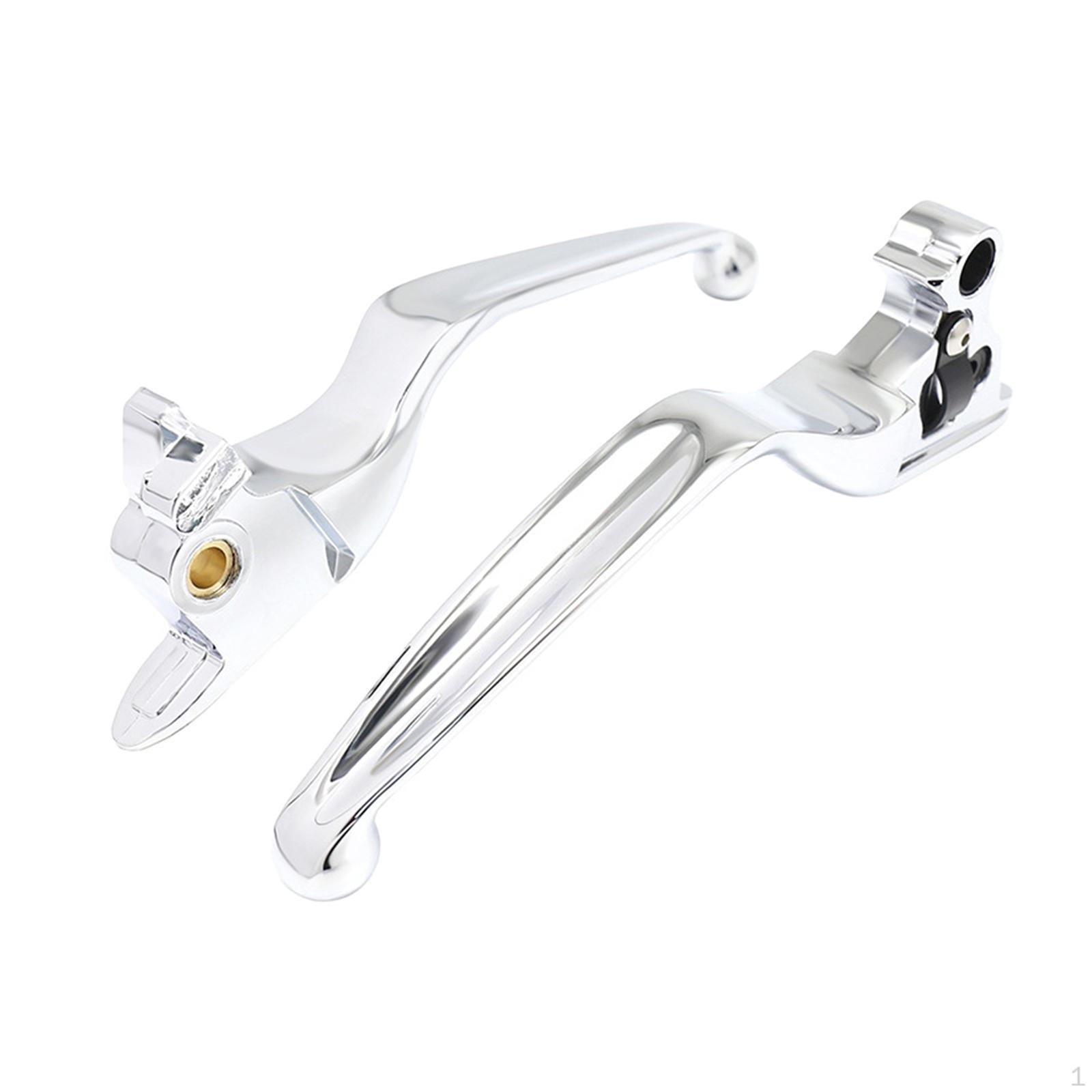 

2 Pieces Brake Clutch Levers Motorcycle Hand Replacement High Performance Practical Sturdy срібний