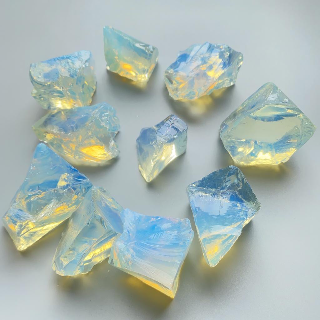 Glittering Raw Opal, Opal Rough Stones, Interior Decoration Diffuser Stone, An Opal with a Beautiful Golden Glow Healing Crystal