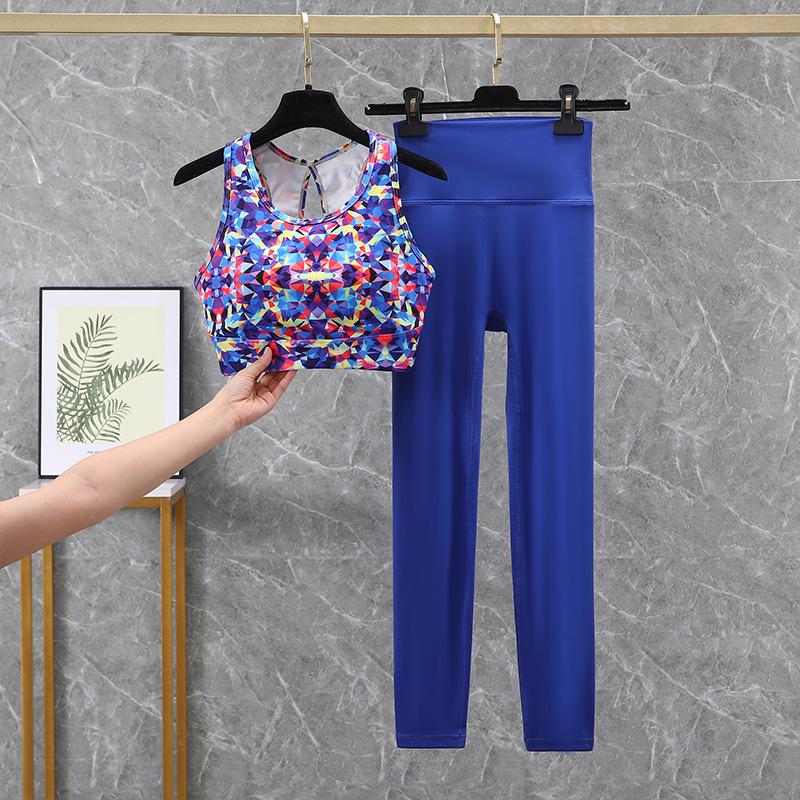 Damski strój do jogi i biegania z wysokim stanem, szybkoschnący - Podnoszący biodra, zestaw fitness na wiosnę/jesień