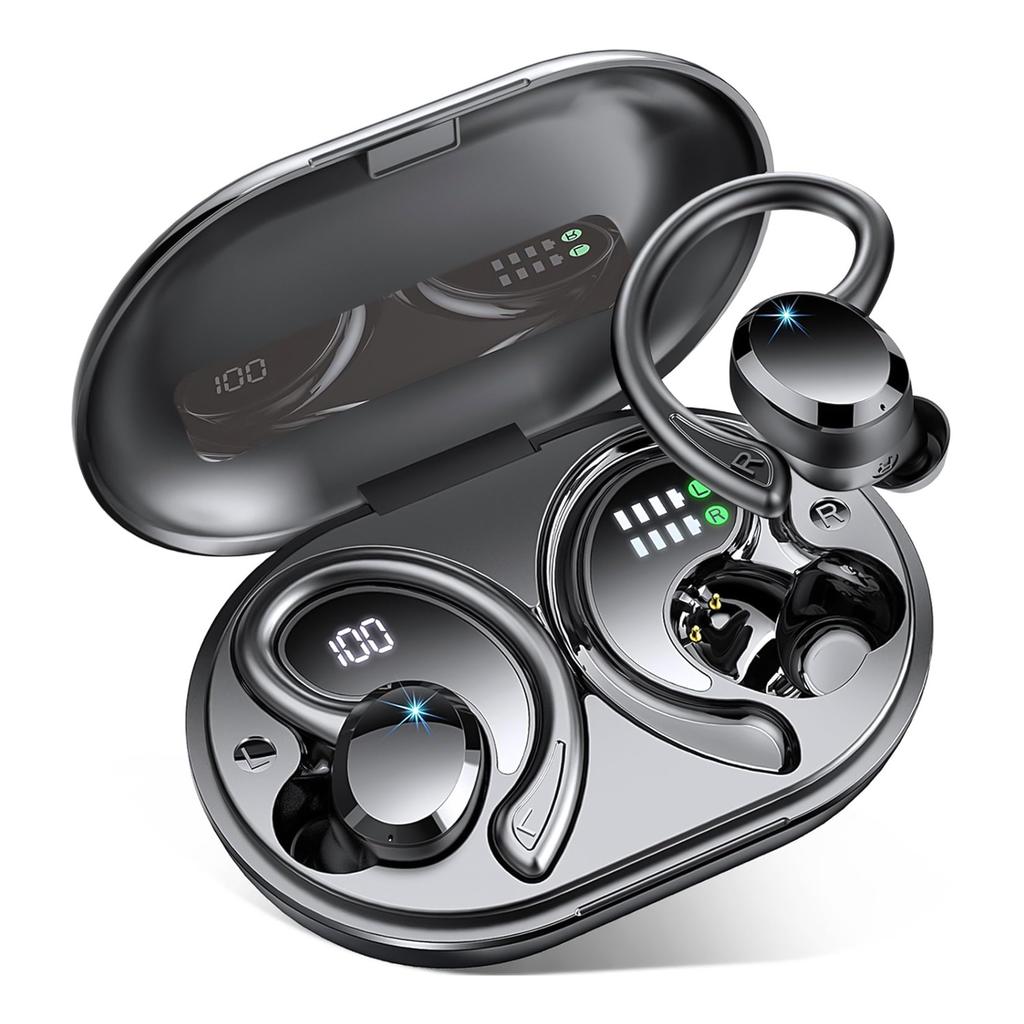 Cross-border foreign trade new Q38 ear mounted wireless smart 5.2 Bluetooth headset digital display power
