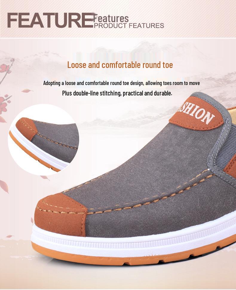 Men's Summer Breathable Non-Slip Canvas Shoes - Comfortable Casual Work Footwear