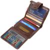 Textured Men's Wallet Made of Genuine Leather CANPELLINI Purse 21691 Brown