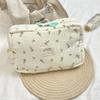 53174 Blue Begonia Cosmetic Bag Large Capacity Storage Bag Going Out Portable Travel Bag Handbag Wash Bag