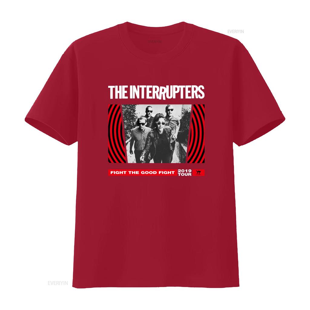 The Interrupters Band Womens Medium T Shirt Fight Good 2019 Tour Print vintage Washed Stretched Unisex Casual graphic