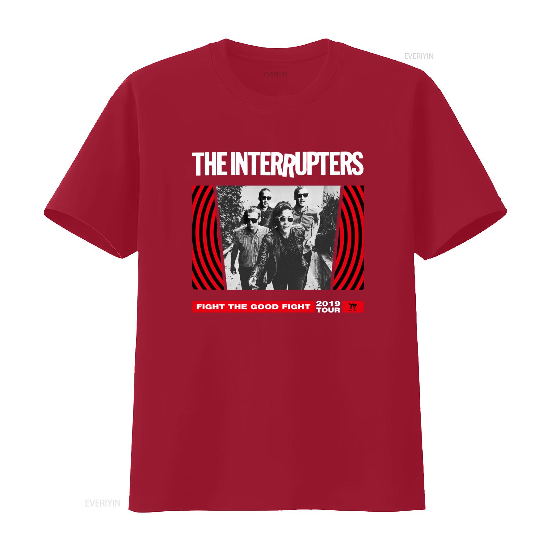 The Interrupters Band Womens Medium T Shirt Fight Good 2019 Tour Print vintage Washed Stretched Unisex Casual graphic S