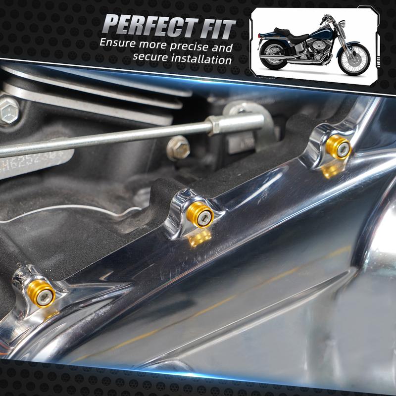 Motorcycle Primary Cover Bolt Head Cap Cover for Harley Road King FLHR/XS Street Glide FLHX/S Fat Bob Street Bob Fat Boy