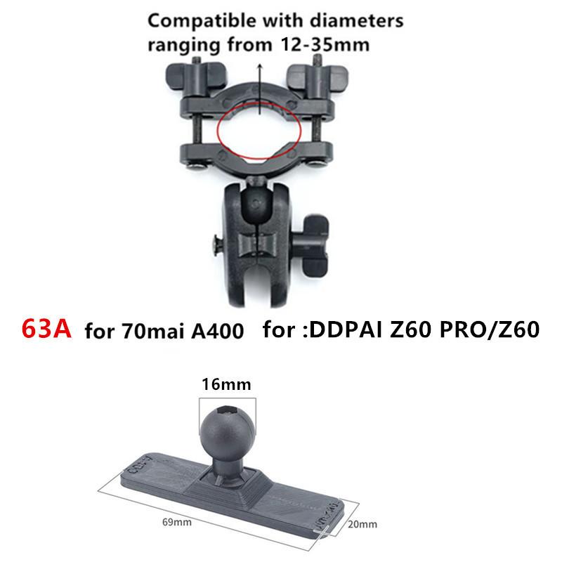 

Dash Cam Rear View Mirror Mount Fixed Clip For 70mai Dash A400 DDPAI Dash Cam Z60 PRO / Z60 Base bonding joint support 1pc