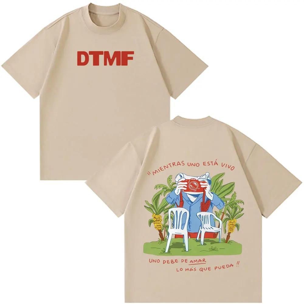 

Bad Bunny Inspired DTMF Tropical Camera Print Spanish Lyrics Streetwear Unisex Black Cotton T-Shirt XXXL