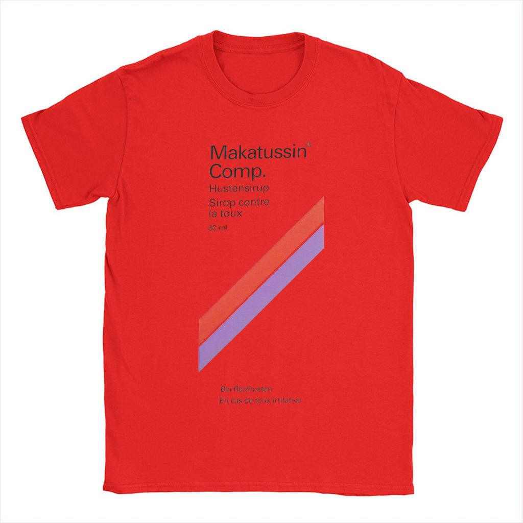 Men T-Shirts Makatussin Comp 80ml Label Vintage Cotton Tee Shirt Short Sleeve Funny T Shirts Crewneck Clothes Summer