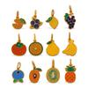 Colorful Pineapple Lemon Pendant with Drip Oil Finish