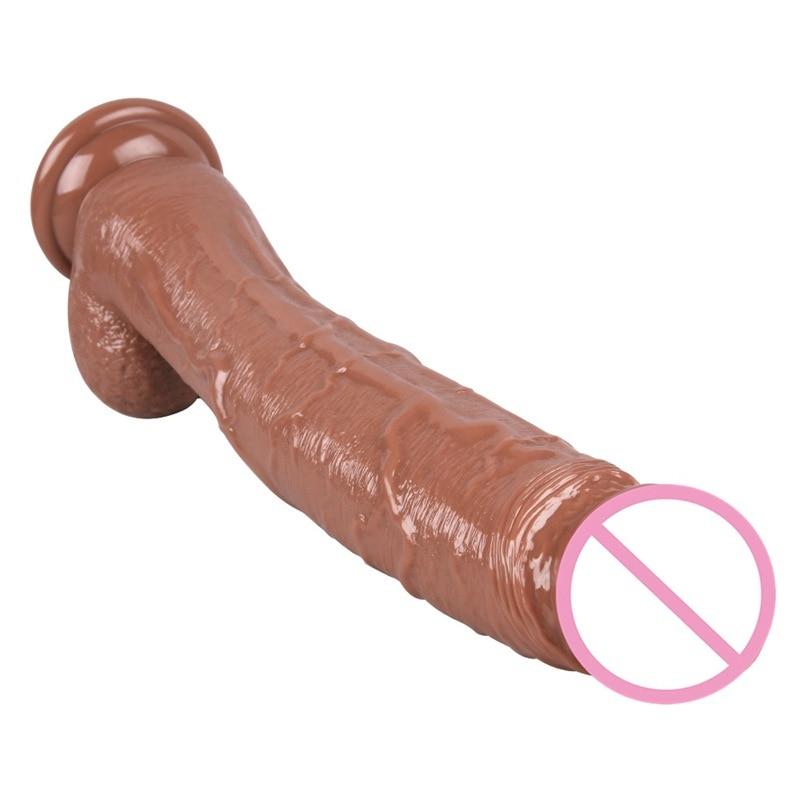 12.4 Inch Realistic Silicone Huge Penis Soft Big Dick Lifelike Real Feeling Dildo Sex Toys For Women G-spot Masturbation