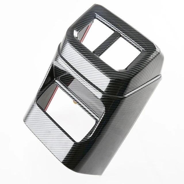 Für Ford Ranger T9 2023 2024 Carbon Look Hinten Air Vent Abdeckung Rahmen Trim Auto Zubehör