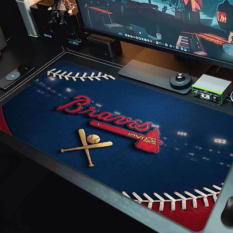 Atlanta Braves Color Mouse Pad Large Gaming Table Cushion Non-slip Laptop Tablet Big Mousepad XXL Mat Mini PC Playmat With Lock edge