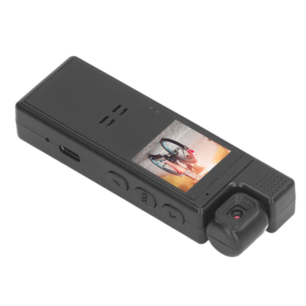 Cycling Recorder 1.3 Inch Color Screen Backclip Sports Camera 180 Degree Rotatable Angle Built In Battery