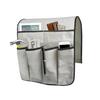 Large Cotton Linen Sofa Armrest Storage Bag for Remotes, Books, Candy, and Cosmetics