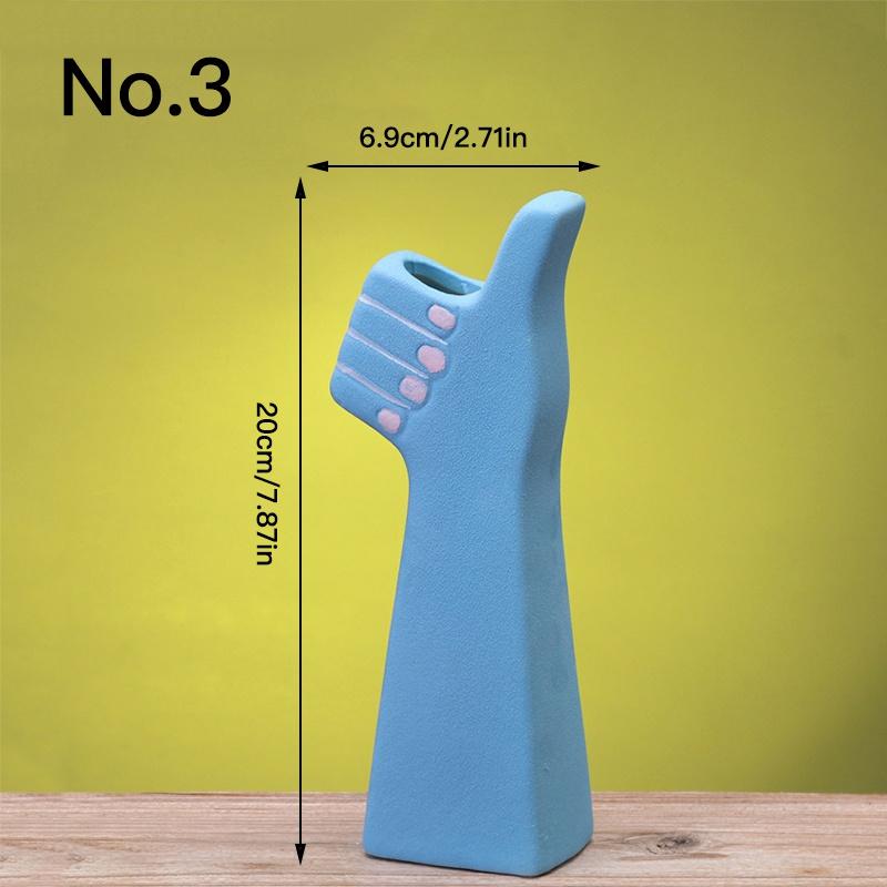 Creative Hand Shape Vase Ceramic Hydroponic Vase Flower Arrangement Home Decor Desktop Art Ornament Garden Supplies
