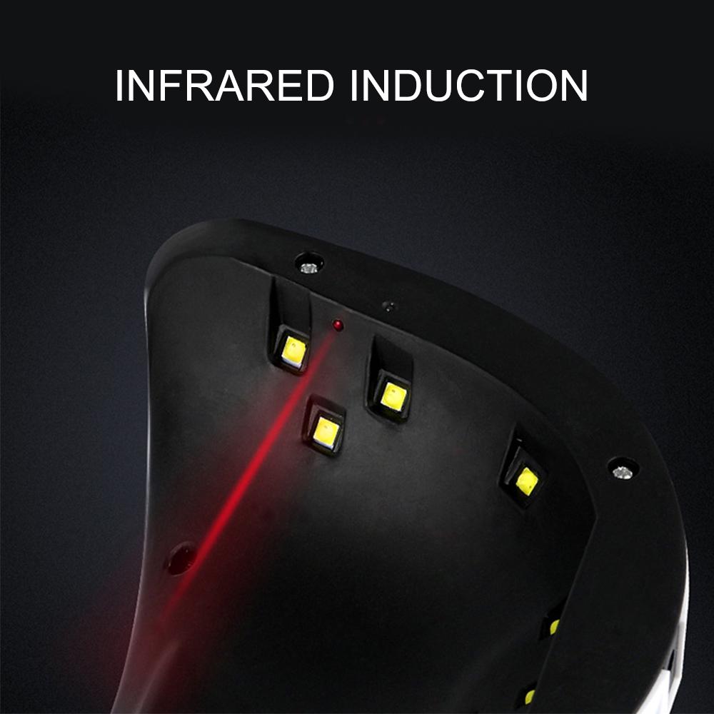 36W UV Led Lamp for Nails Manicure LCD Screen Lamp Curing All Gel Polish Smart Sensor 12 LED Beads