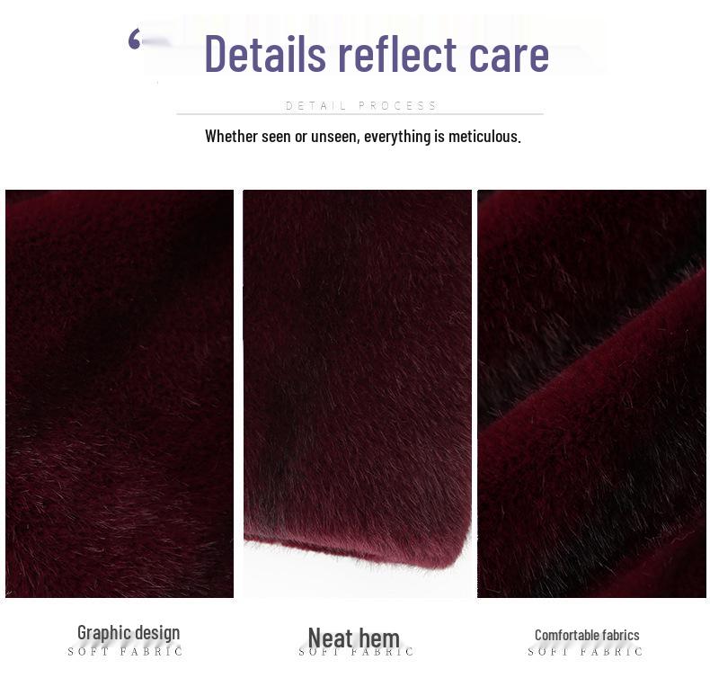 Warm Mid-Length Women's Coat: Fleece-Lined, Thickened, Ideal for Winter, Perfect for Moms and Grandmas.
