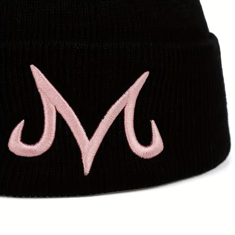 M Letter Embroidered Knitted Hat, For Men Windproof Ear Protection Beanie, Outdoor Warm Fashion Beanie