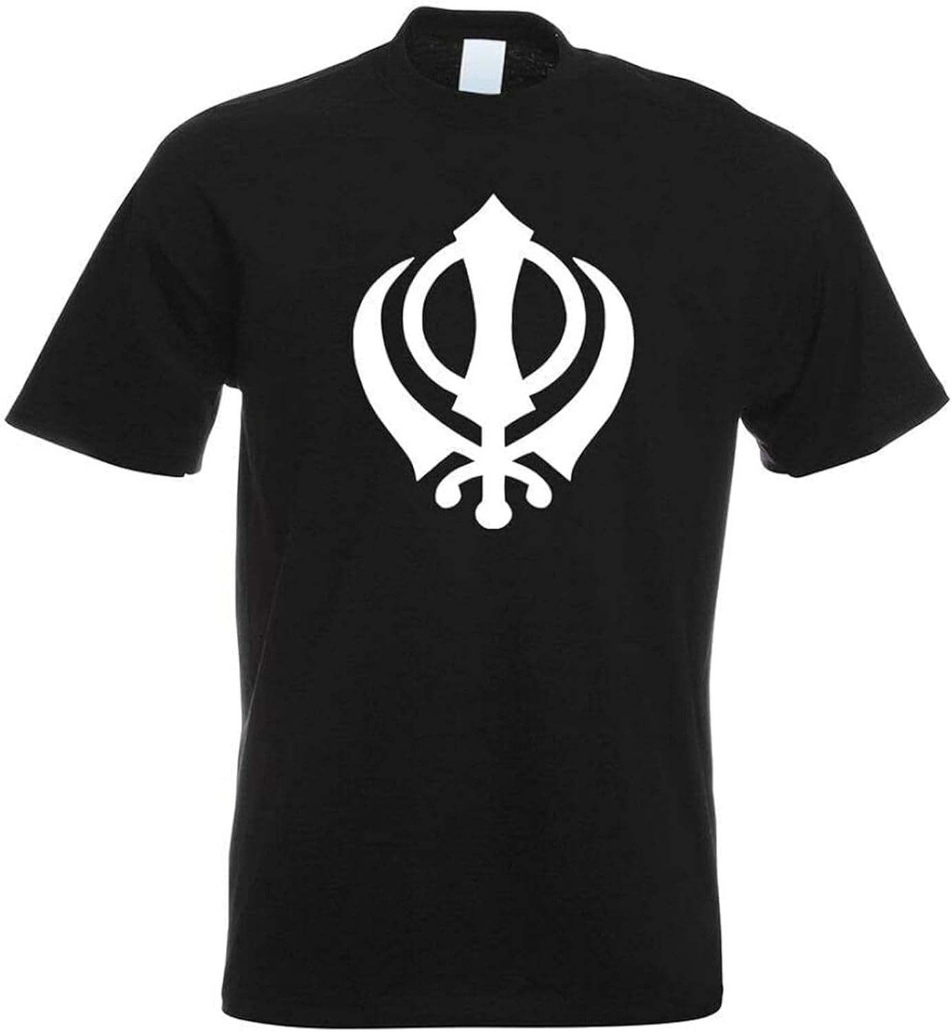 Khanda Sikhism Printed Funshirt Design Print Mens T-Shirt 3XL чёрный