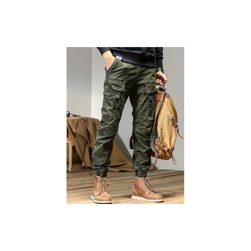 Lymio Men Cargo || Men Cargo Pants || Men Cargo Pants Cotton || Cargos for Men (Cargo-66-Green-XL) XL зелёный