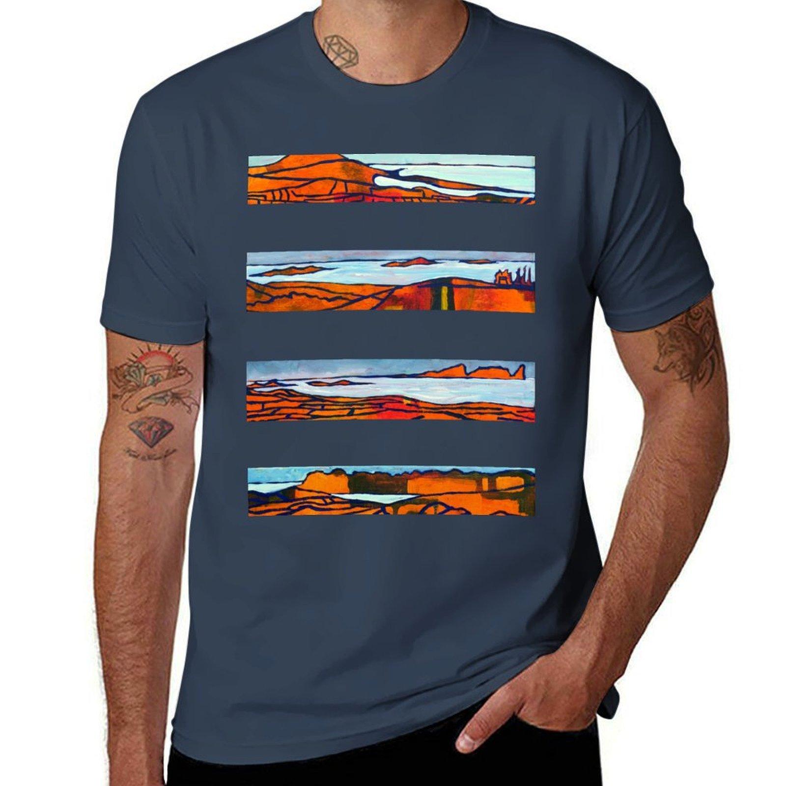 Donegal Coast Four Views (Ireland) Tshirt Fashion Casual Short Sleeve Top S