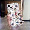 Applicable to Apple 14 protective case creative iPhone13promax mobile phone case 15 cartoon personality transparent anti-drop soft