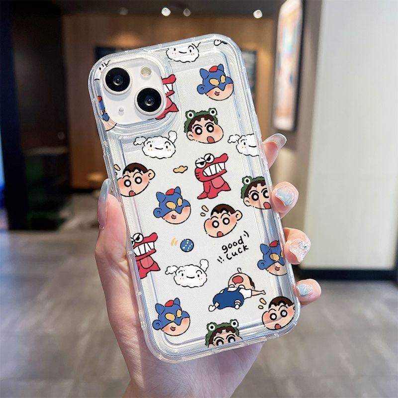 Applicable to Apple 14 protective case creative iPhone13promax mobile phone case 15 cartoon personality transparent anti-drop soft