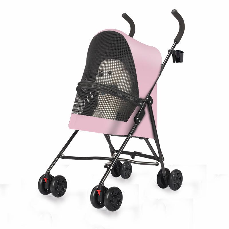 Lightweight Foldable Pet Stroller for Small Cats & Dogs - Outdoor Use