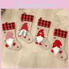 Festive Nordic Gnome Santa Stocking Gift Bag Soft Non-woven Fabric Decor