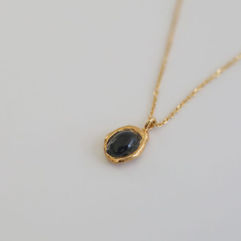 modernlike 14k GF silver 23 M cast onyx necklace