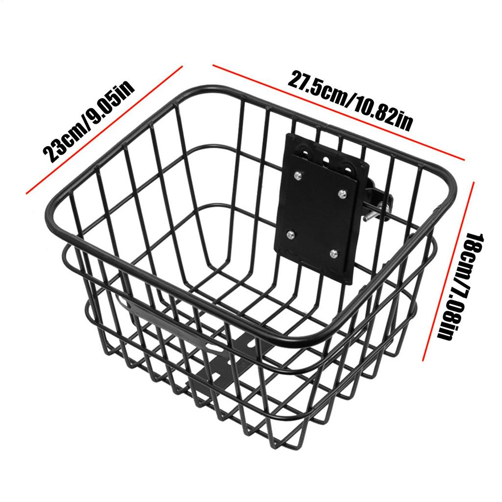 Electric Scooter Basket Iron Bike Front Basket Detachable Cycle Storage Cycling Accessories For Children Adults Daily